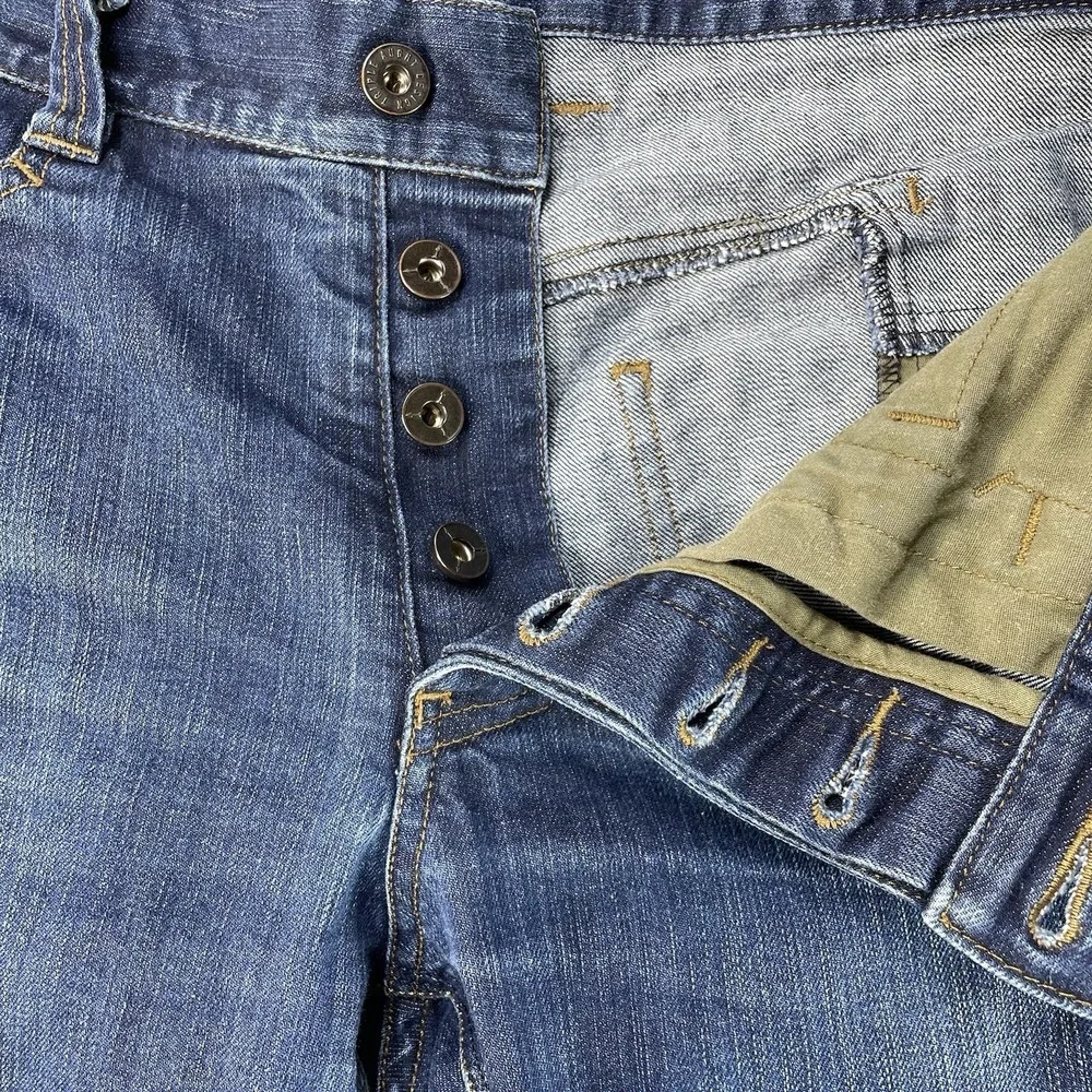 Triple Aught Design Blue Jeans Men 30X30 Fits 34x26 Denim Button Fly Made In USA